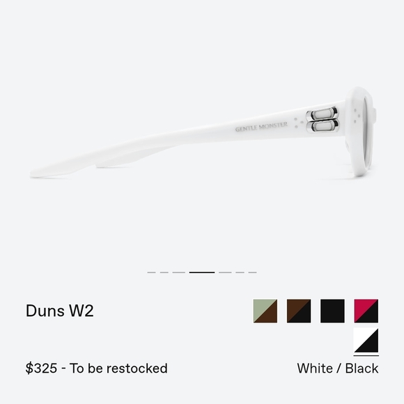 White and Black Sunglasses - Picture 3 of 7